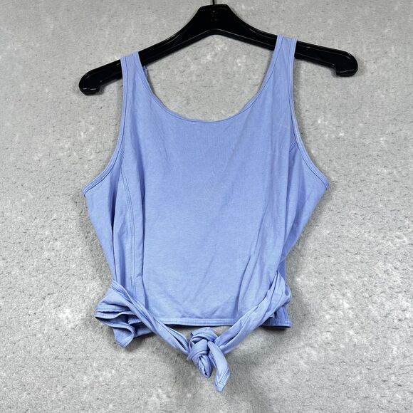Lululemon It's A Tie Tank Top Womens Size 2 Blue Sleeveless Athleisure Active - Picture 6 of 9